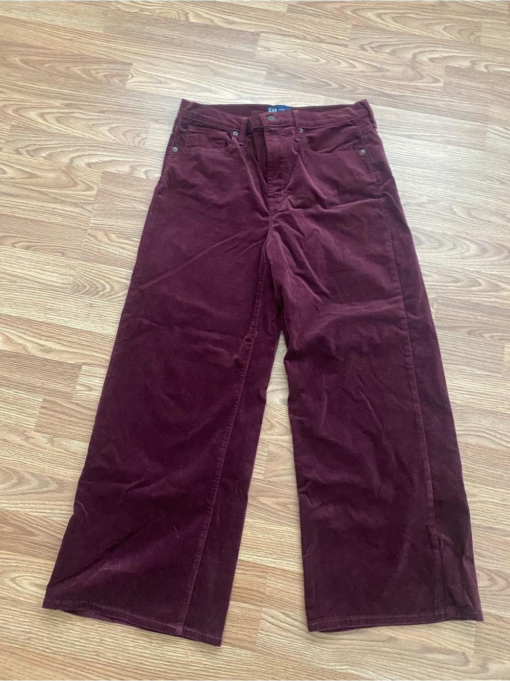GAP Wide-Leg Burgundy Jeans